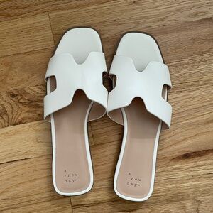 White Designer Dupe Sandals